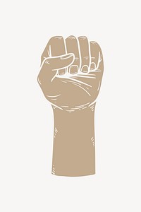 beige fist element illustration vector