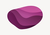 Purple organic shape vector