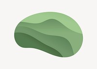 Green organic shape vector