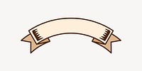 Beige ribbon badge vector