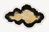 Gold Japanese cloud, paper collage element, remixed by rawpixel.