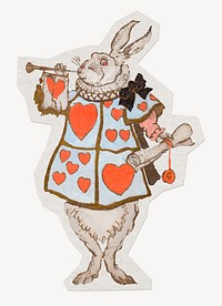 White Rabbit, Alice In Wonderland character illustration, remixed by rawpixel.