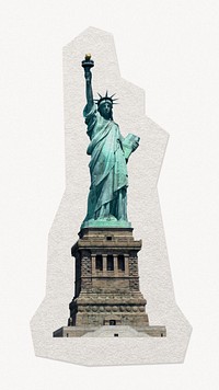 Statue of Liberty paper cut isolated design