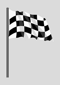 Race flag clipart illustration vector. Free public domain CC0 image.