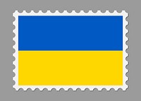 Ukraine stamp illustration. Free public domain CC0 image.