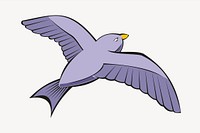 Flying bird illustration. Free public domain CC0 image.