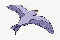 Flying bird clipart illustration psd. Free public domain CC0 image.