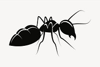 Silhouette ant clipart illustration vector. Free public domain CC0 image.