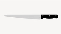 Kitchen knife illustration. Free public domain CC0 image.