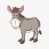 Donkey illustration. Free public domain CC0 image.