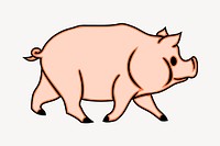 Pig clipart illustration vector. Free public domain CC0 image.