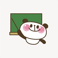 Panda teacher illustration vector. Free public domain CC0 image.