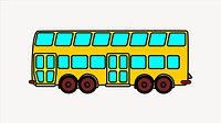 Yellow bus clipart illustration vector. Free public domain CC0 image.