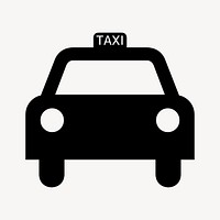 Taxi silhouette clipart illustration vector. Free public domain CC0 image.