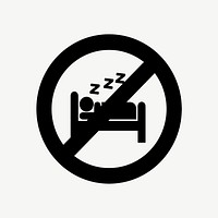 No sleep area illustration psd. Free public domain CC0 image.