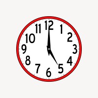 Wall clock collage element vector. Free public domain CC0 image.
