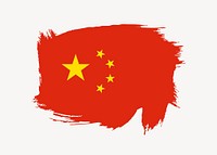 China flag collage element vector. Free public domain CC0 image.