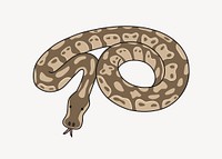 Snake animal collage element vector. Free public domain CC0 image.