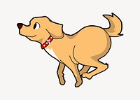 Running dog collage element vector. Free public domain CC0 image.