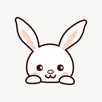 Rabbit illustration psd. Free public domain CC0 image.