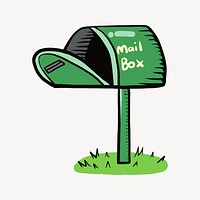 Mailbox illustration. Free public domain CC0 image.