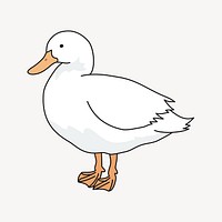 Duck illustration. Free public domain CC0 image.