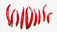 Chili peppers vegetable isolated design