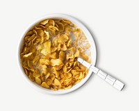 Cornflake cereal collage element psd