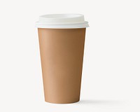 Kraft paper coffee cup mockup psd