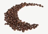 Coffee beans collage element psd