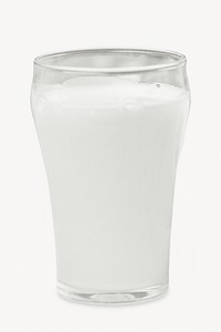 Glass of milk, isolated image