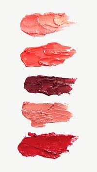 Lipsticks swatch, cosmetics collage element psd