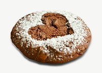 Homemade chocolate cookie collage element psd