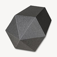 3D Hexagonal prism collage element psd