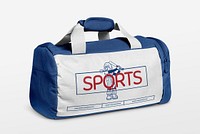 Gym duffle bag mockup, realistic apparel psd