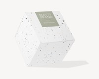 Product box mockup, terrazzo design psd