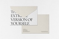 Envelope mockup, realistic stationery psd