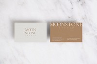 Business card mockup, minimal branding psd