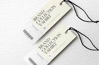 Clothing tag mockup, realistic label psd