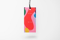 Clothing tag mockup, realistic label psd