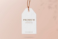 Swing tag mockup, realistic blank design psd