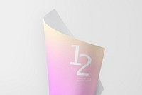 Pink gradient poster mockup psd