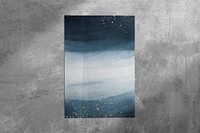 Blue aesthetic poster, wall decor