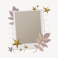 Autumn aesthetic instant photo frame collage