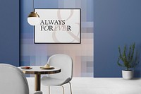 Frame mockup psd, editable modern interior decoration