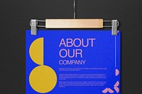 Poster paper mockup, realistic advertisement psd