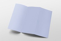 Blank tri-fold brochure with design space