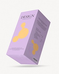 Beauty product box mockup, abstract design psd