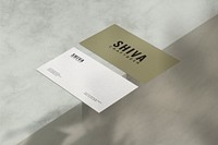 Minimal business card mockup, professional branding psd