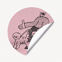 Badge paper sticker mockup psd